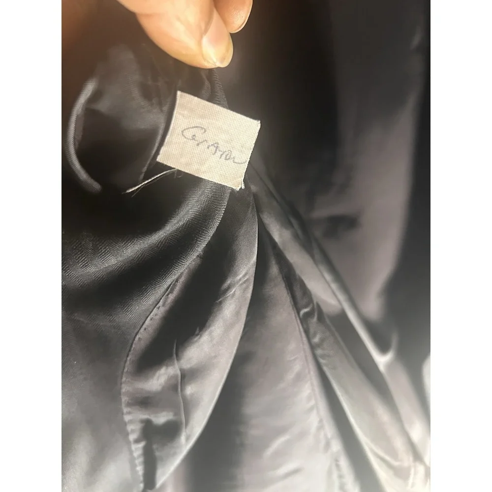 Hart Schaffner Marx Gold Trumpeter‎ Mens Suit Jacket Blazer Black Rodes USA Vtg
